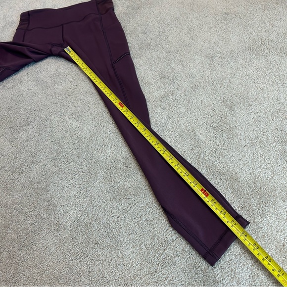 🪷CRZ YOGA High Waisted Compression Leggings Pockets  28”Arctic Plum Sz S/4-6 - Picture 11 of 13